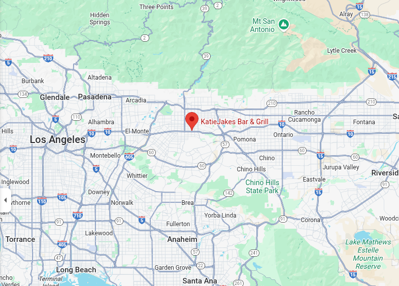 Map showing Katy Jakes location in Covina, CA